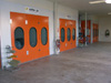 This is where all of the vehicles get painted at Black Hills Autobody. Each of these boothes are like an oven to speed up the paint curing process. That way you can get back on the road as soon as possible.